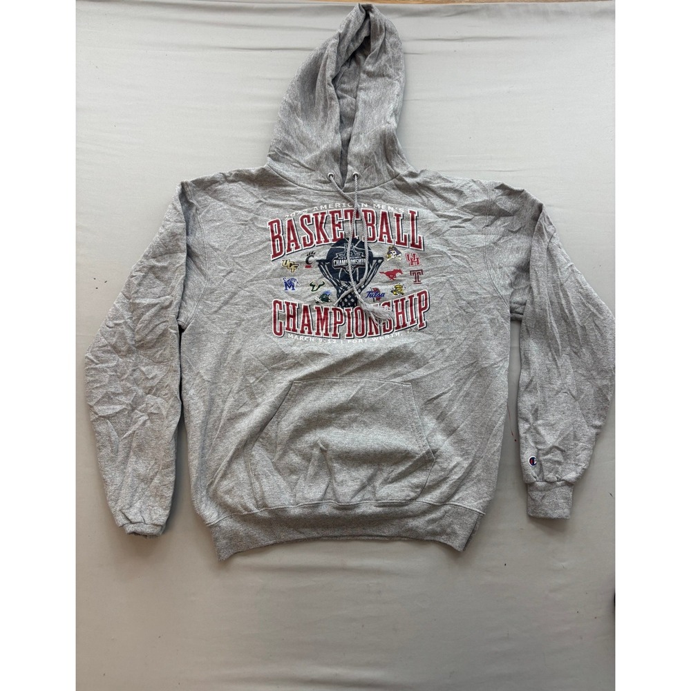 Champion 2023 American Men's Basketball Championship Hoodie Gray Medium AAC